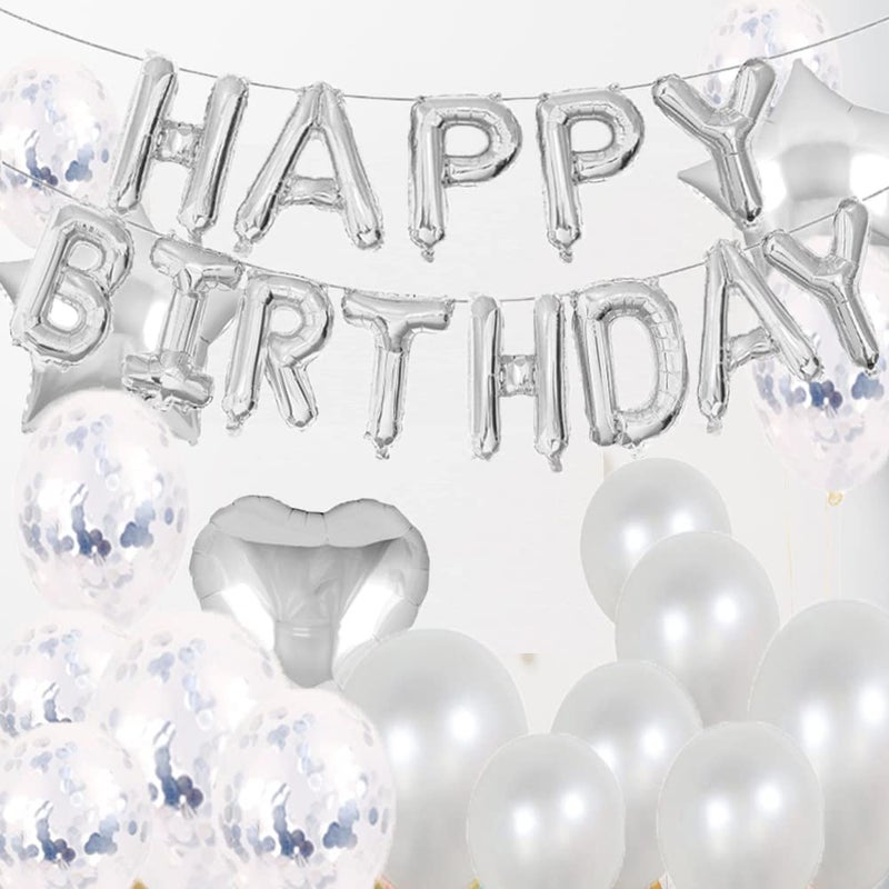 ZSNWGZ Sweet 17th Birthday Decorations Party Supplies,Silver Number 17 Balloons,17th Foil Mylar Balloons Latex Balloon Decoration,17th Birthday for Women,Men,Photo Props - Image 4